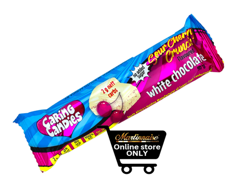 Sugar Free Sour Cherry Crunch White Milk Chocolate Bar 50g