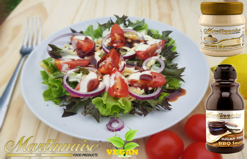 Vegan Salad Dish with Martinnaise Sauces