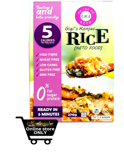 Gigi's Konjac Rice 270g - Keto/Banting/Vegan